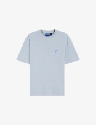 HUGO Brand-Embroidered Leopard-Print Cotton-Jersey T-Shirt