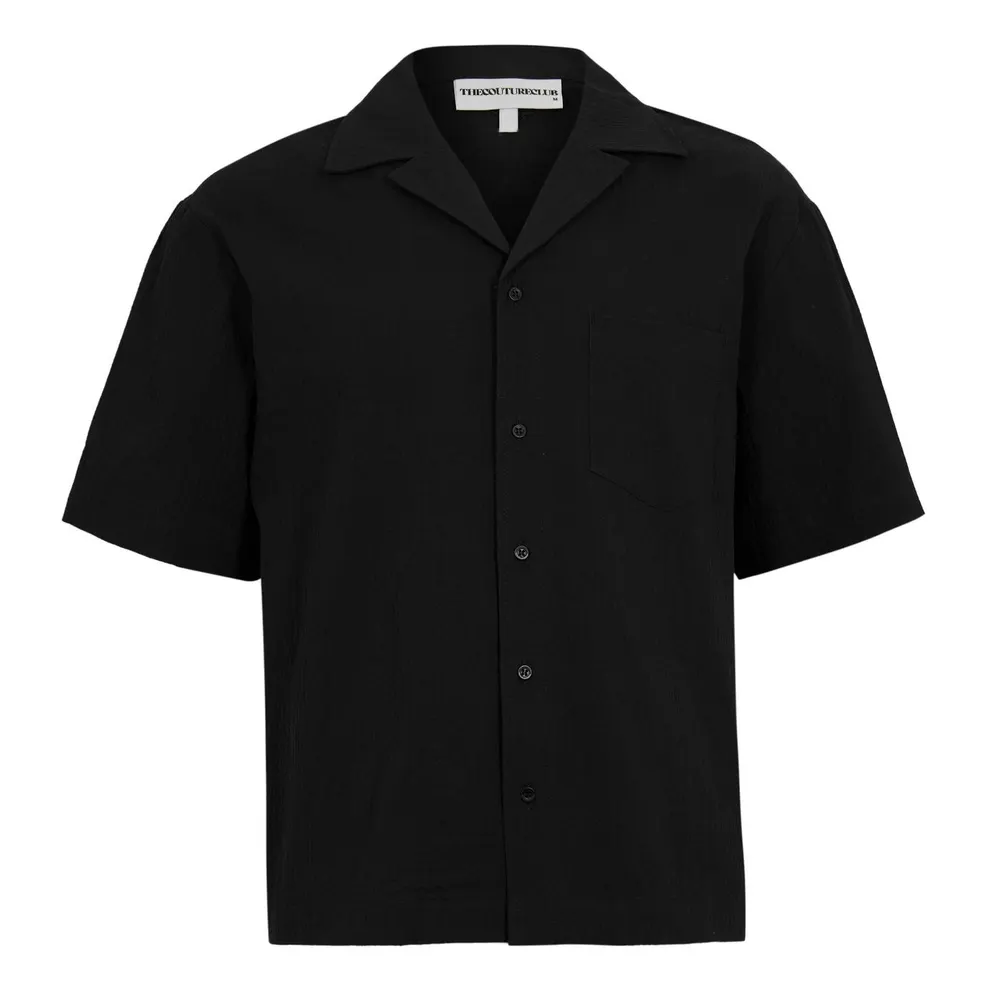The Couture Club Men's Patterned Short Sleeve Shirt