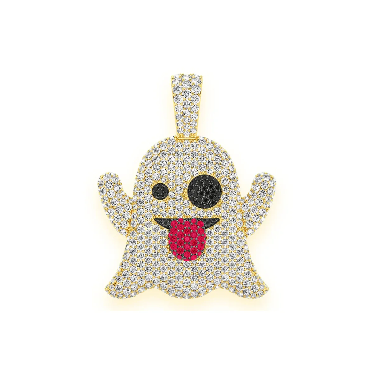 For Him Ghost Ruby & Diamond Pendant in 5.25ctw / Rose Gold / Natural Diamond – Pendant