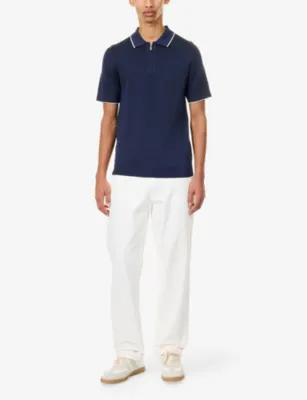 RAITH Henry Short-Sleeve Knitted Polo Shirt detail 2