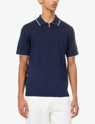 RAITH Henry Short-Sleeve Knitted Polo Shirt detail 3