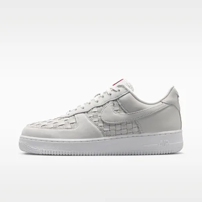 Nike Air Force 1 Low Retro Premium Men's Shoes - Summit White/Team Red/Metallic Silver/Summit White
