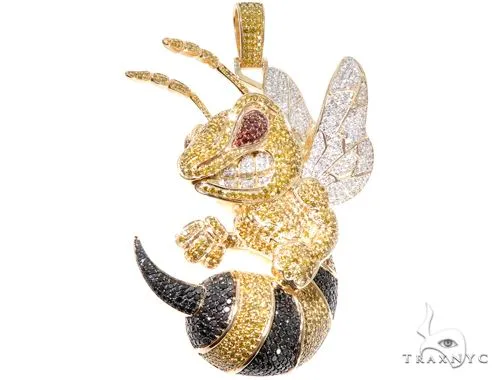 RINA - For Him CUSTOM Custom Large Angry Bee Pendant 64173 in Rose Gold – Pendant