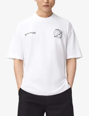 ALLSAINTS Caller Graphic-Print Cotton T-Shirt detail 3