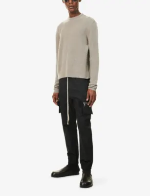 RICK OWENS Mastodon Slim-Fit Cotton Cargo Trousers detail 2