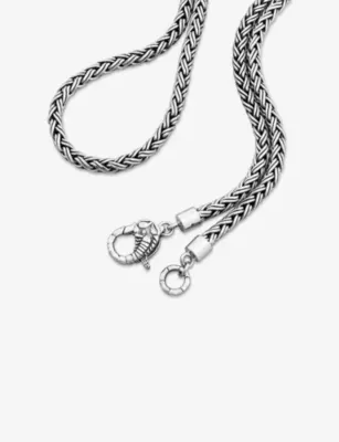 CLOCKS AND COLOURS Scorpion X Woven Sterling-Silver Necklace in SILVER, additional product view 2