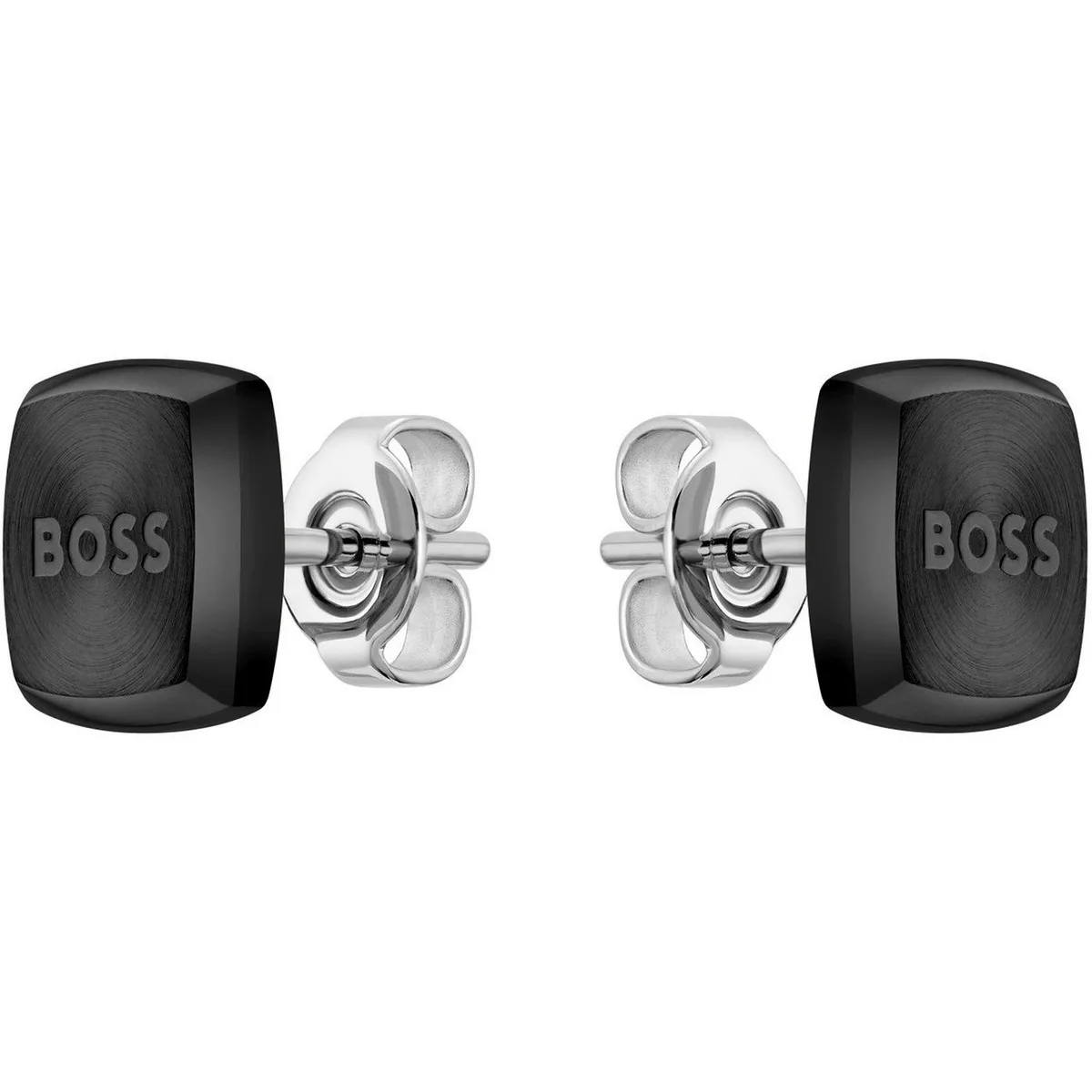 Boss Men's Yann Stud Stainless Steel Square Earrings