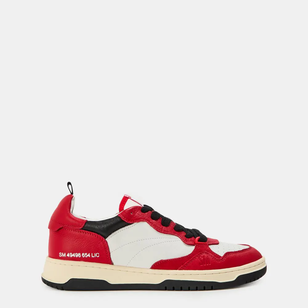 Steve Madden Men's Easton Low-Top Trainers in Red/Blk – Footwear