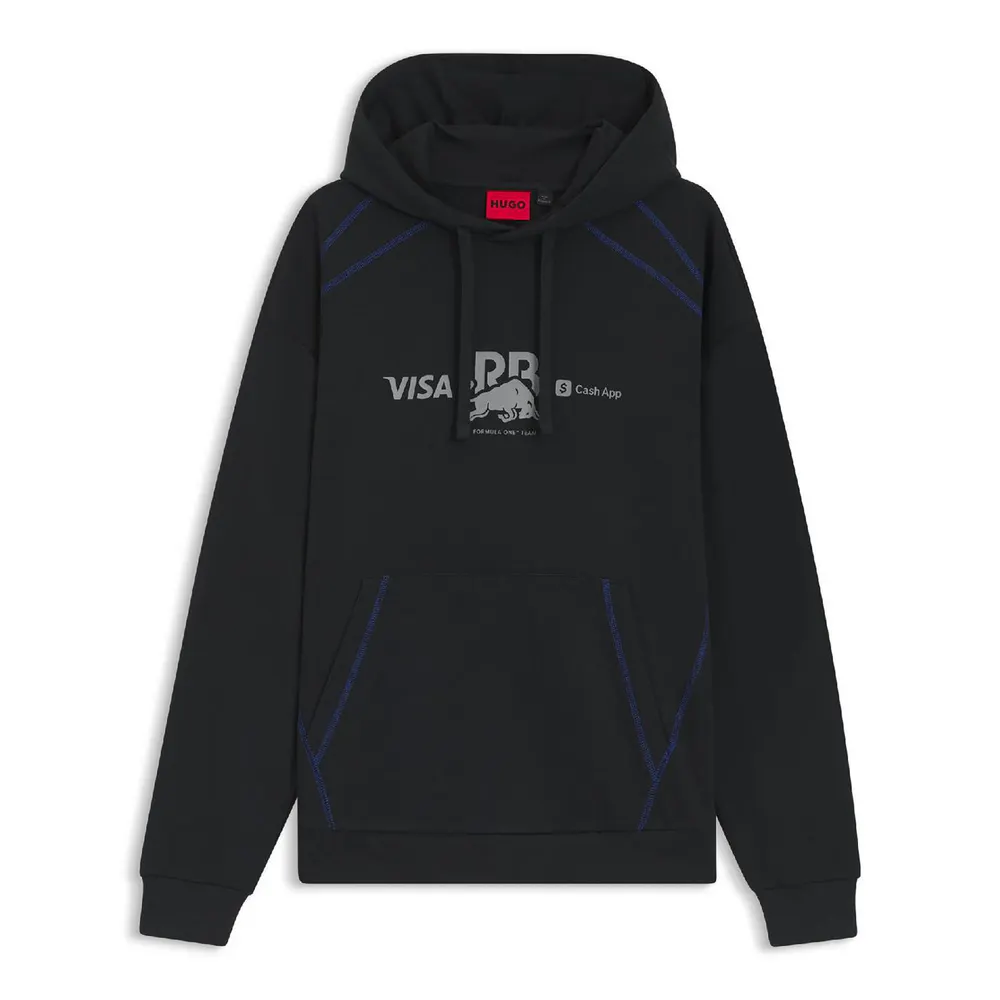Hugo Men's VCARB Racing Bulls Over the Head Cotton Oversized-Fit Hoodie