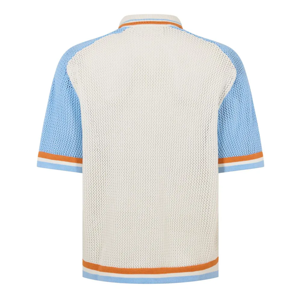 Homies Marbella HOMIES POLO KNIT MULTICOLOR in Orange Vintage, additional product view 2