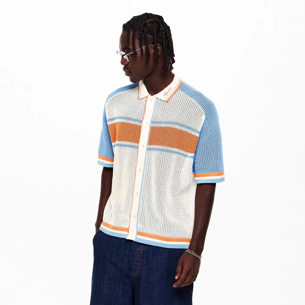 Homies Marbella HOMIES POLO KNIT MULTICOLOR in Orange Vintage, additional product view 3