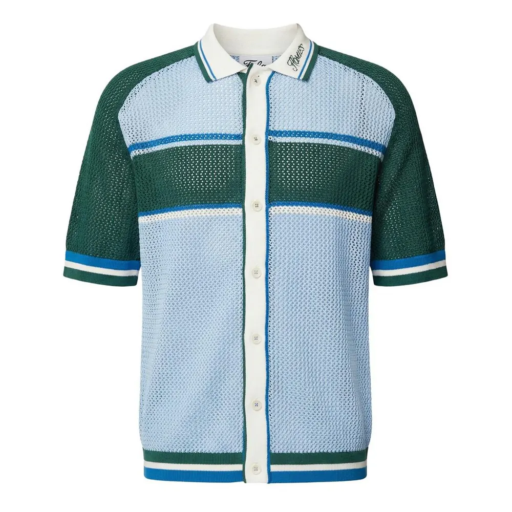 Homies Marbella HOMIES POLO KNIT MULTICOLOR in Green/Blue – Clothing