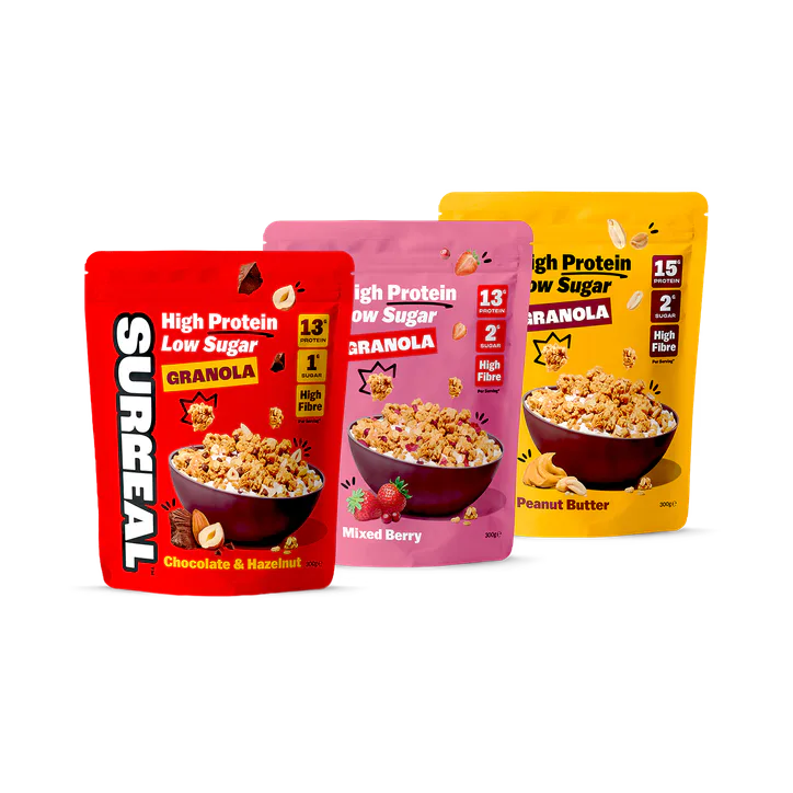 Surreal High Protein Granola Variety Bundle 3 x 300g