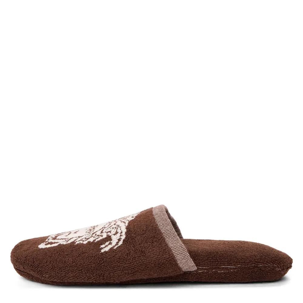 Versace Home Cotton-Terry Jacquard Slippers detail 2