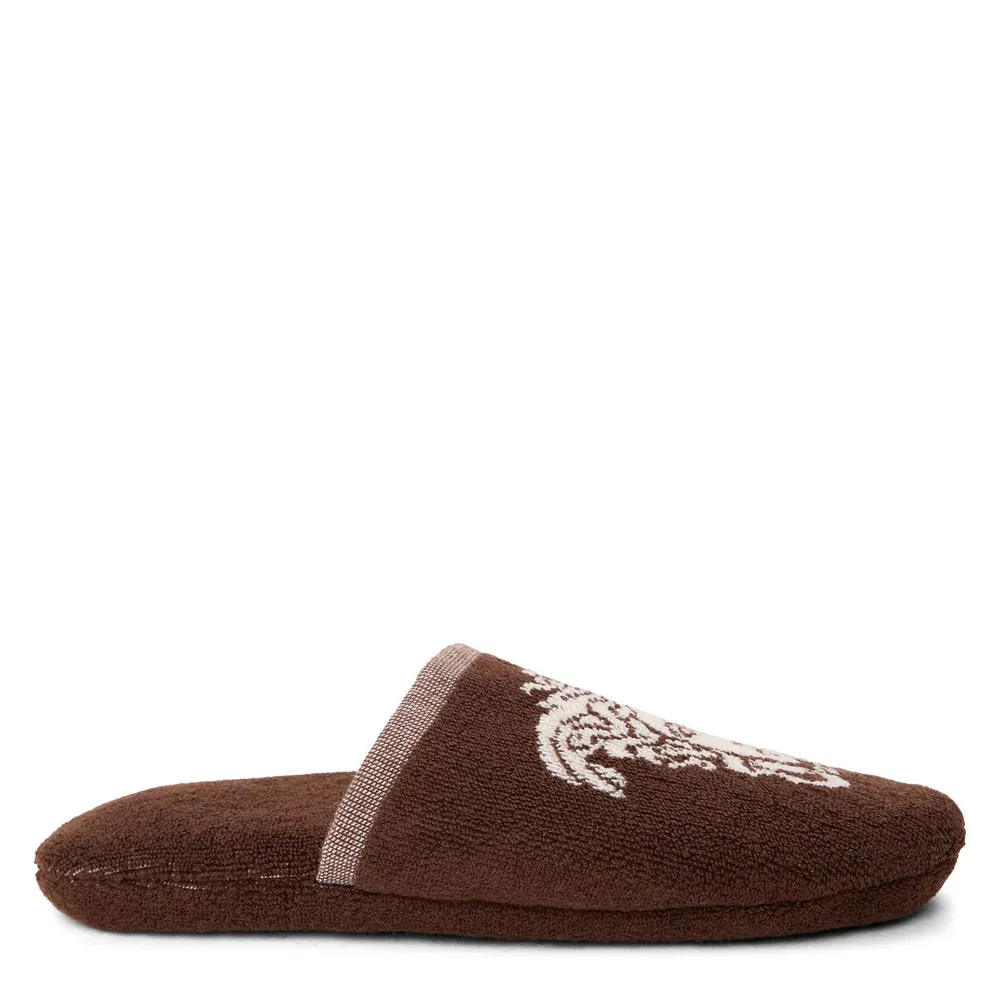 Versace Home Cotton-Terry Jacquard Slippers