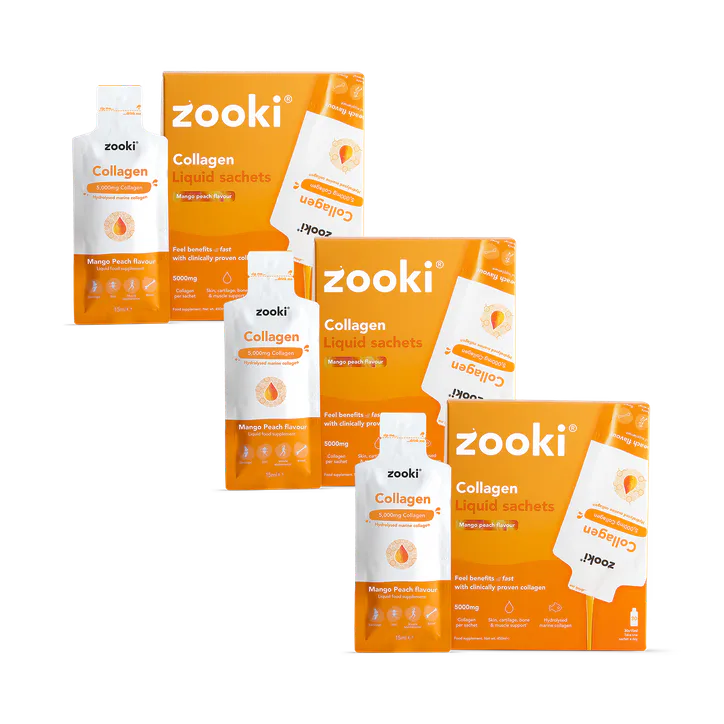 Zooki Marine Collagen 5,000mg Mango & Peach Flavour 90 Sachets Bundle