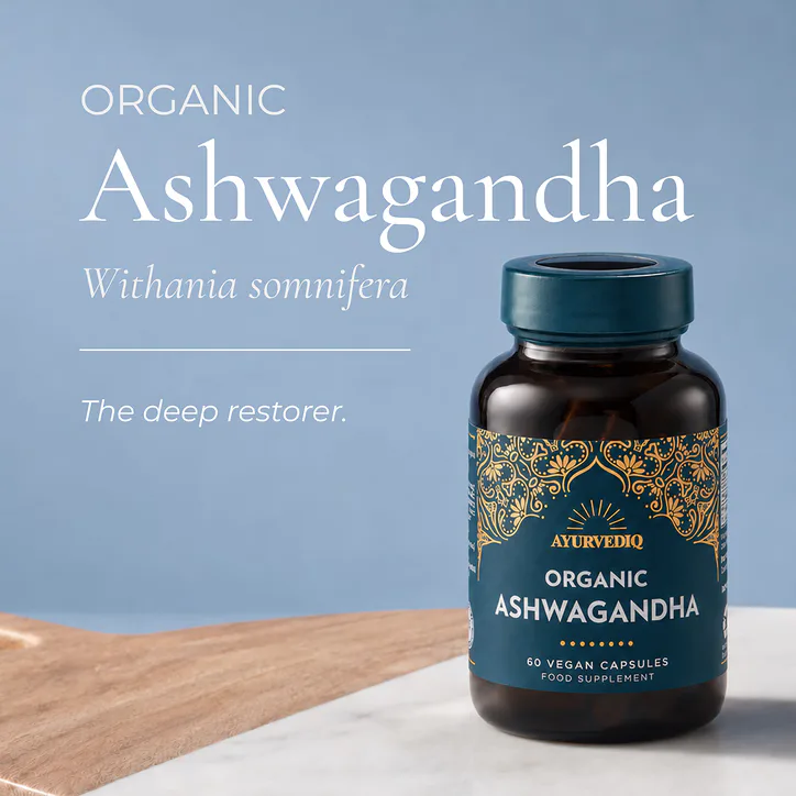 Ayurvediq Organic Ashwaganda & Black Pepper Extract Capsules - 60's Capsules, additional product view 3