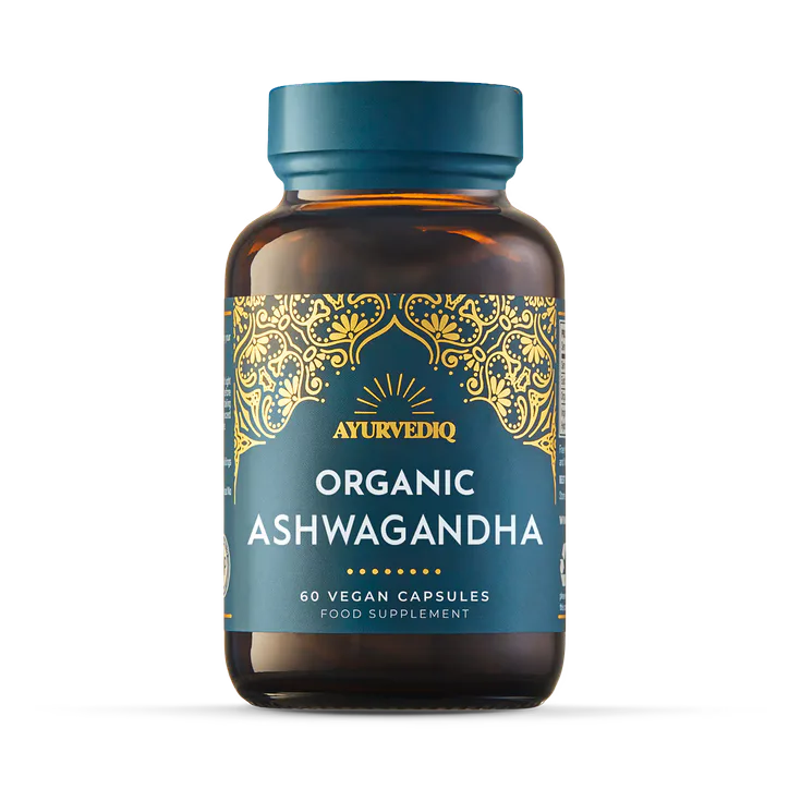 Ayurvediq Organic Ashwaganda & Black Pepper Extract Capsules - 60's Capsules