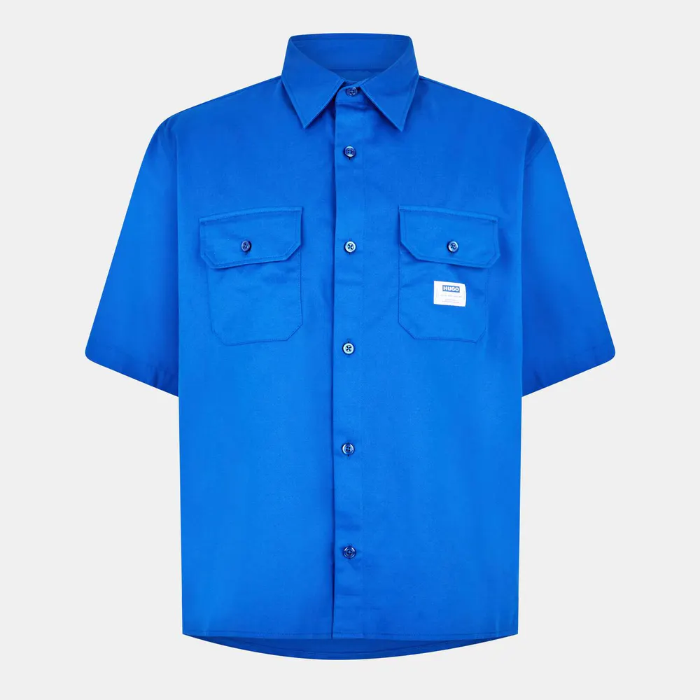 Hugo Men's Ekyno Short-Sleeve Plain Shirt