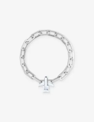 POUBEL Aeroplane Sterling-Silver and Enamel Charm in SILVER, additional product view 2