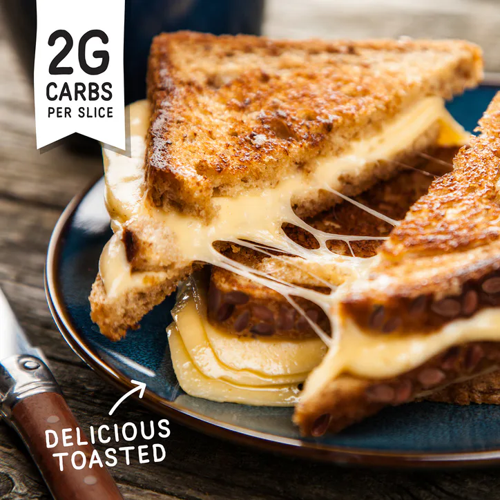 Fitbakes Keto Flaxseed Bread: 2g Carbs, High Protein 190g detail 2
