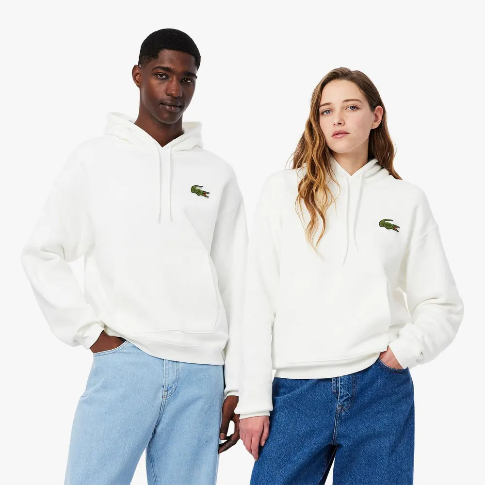 Lacoste Loose-Fit Badge Accent Hoodie detail 3