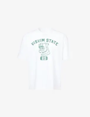 VISVIM Graphic-Print Crew-Neck cotton T-Shirt - BLACK in BLACK, additional product view 2