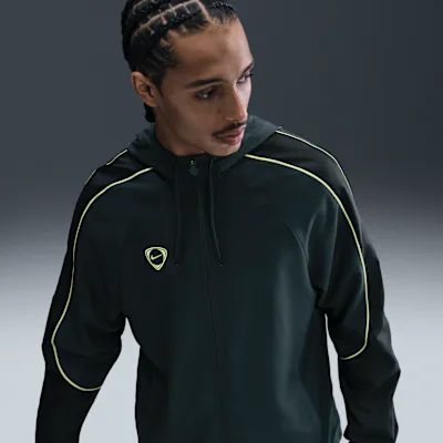 Nike Academy+ Men's Repel Football Woven Jacket - Seaweed/Black/Limelight/Limelight