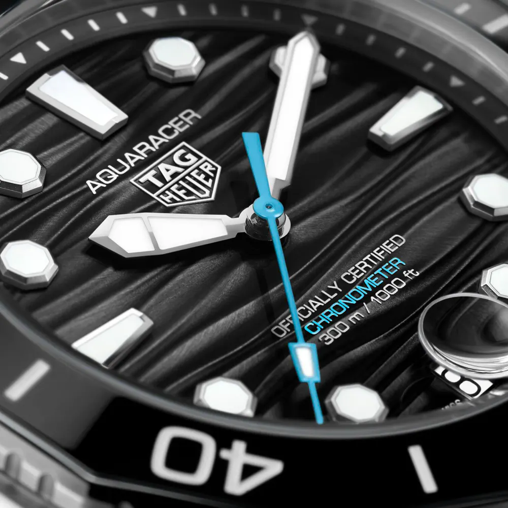 TAG Heuer Aquaracer Professional 300 Date 42mm Mens Watch Black in Black, additional product view 3