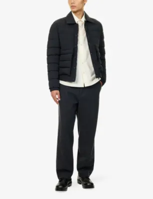 CRAIG GREEN Down Padded Worker Nylon Jacket in BLACK, additional product view 2