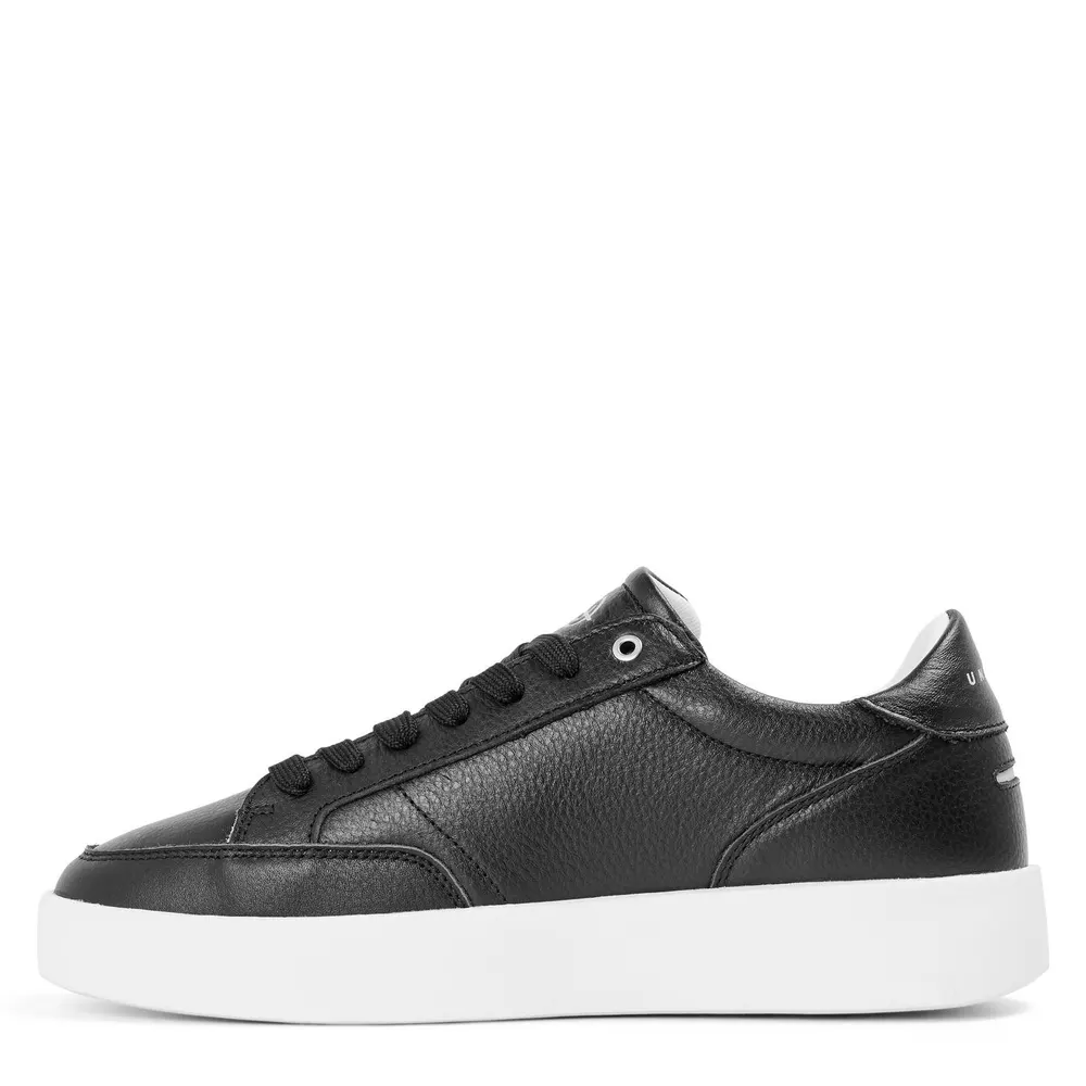 Unseen Footwear Men's Helier Tum Low-Top Trainers in Tumbled Black, additional product view 2