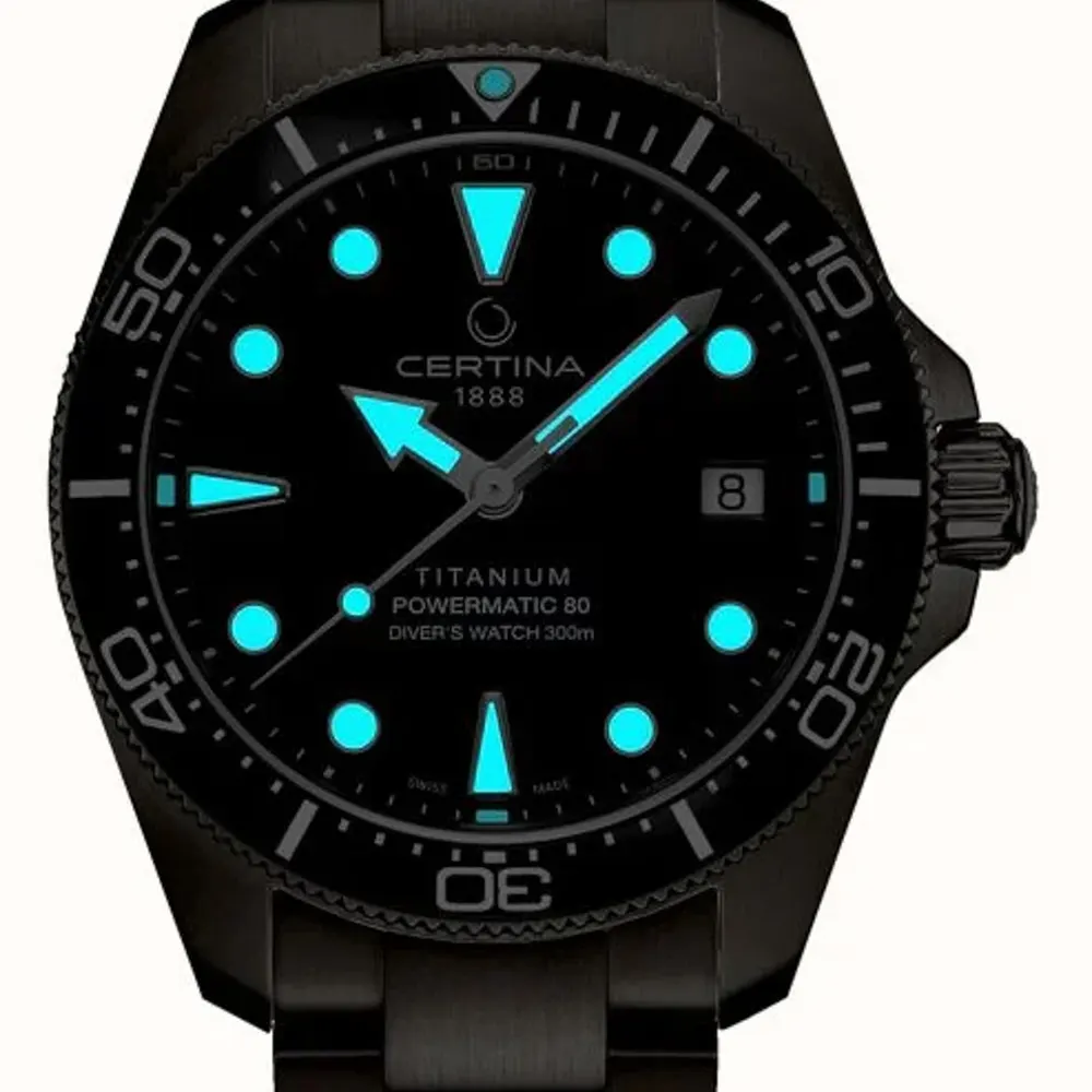Certina DS Action Diver 38mm Titanium in Black, additional product view 2