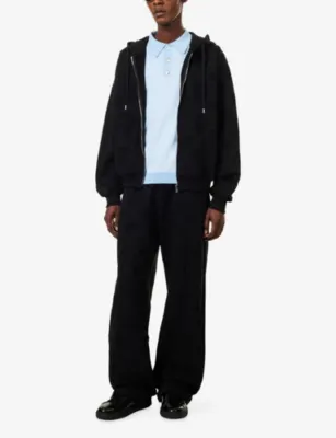 CASABLANCA Applique Monogram Cotton Jogging Bottoms detail 2