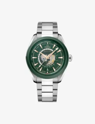 OMEGA Seamaster Aqua Terra 150M Stainless-Steel Watch 43mm in GREEN – Jewellery & Watches | Mens luxury watches