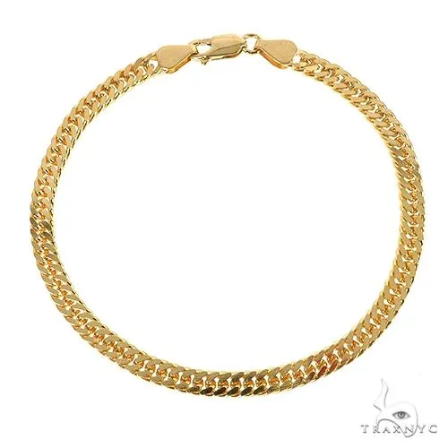 JALGAS - SKYLINE JEWELRY 14K Yellow Gold Solid Double Curb Link Bracelet 8 Inches 4.6mm 67792 in Yellow – Bracelet