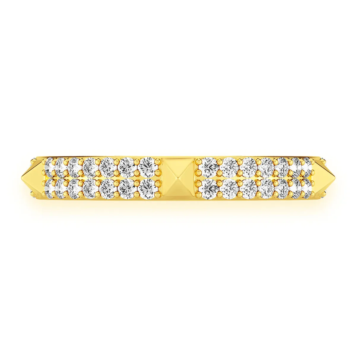 For Him Two Row Spike Diamond Ring in Rose Gold / Lab Grown Diamond – Ring