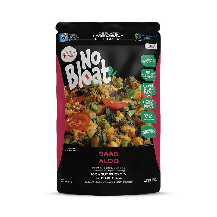 NO BLOAT Saag Aloo 4 x 50g Pouches