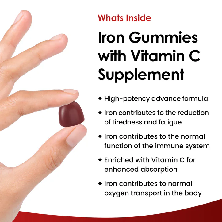 New Leaf Products Iron With Vitamin C 60 Gummies detail 2