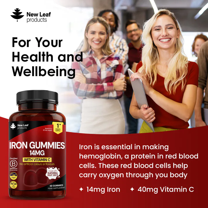 New Leaf Products Iron With Vitamin C 60 Gummies detail 3