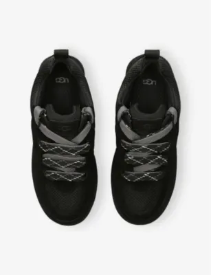 UGG Lo Lowmel Low-Top Suede Trainers - EUR 46 / 12 UK MEN in BLACK, additional product view 2