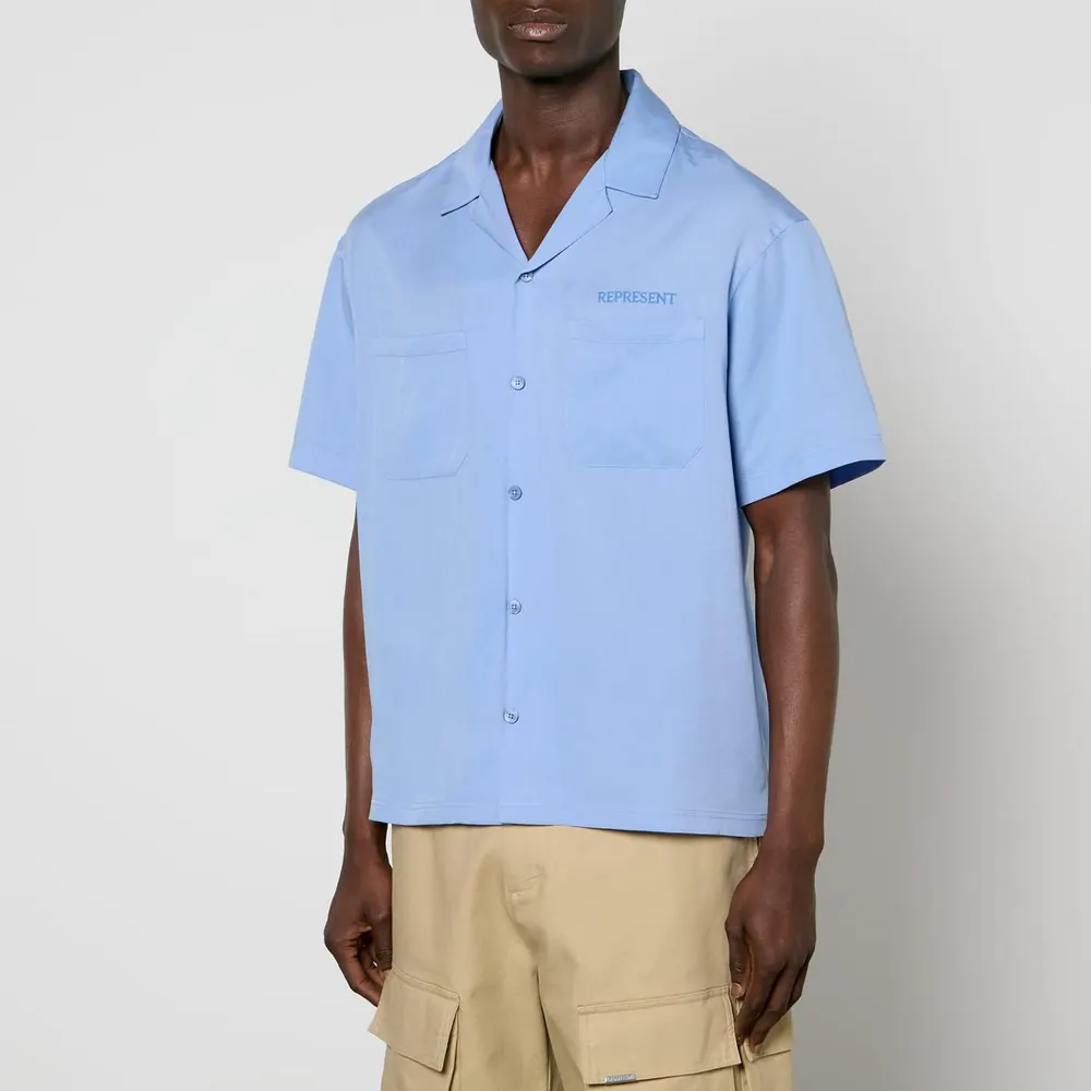 Represent Collar Short Sleeved Bowling Shirt