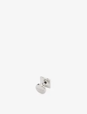 HUGO Square Branded Metal and Enamel Cufflinks detail 3
