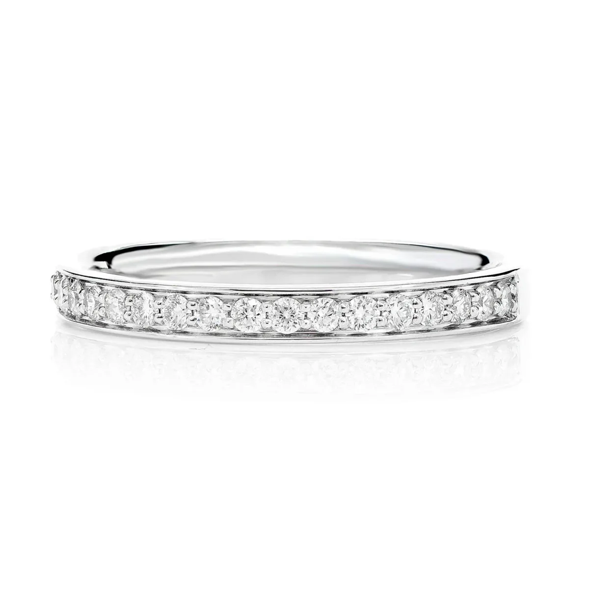 For Him Border Band Diamond Ring 0.25ctw in White Gold / Natural Diamond – Ring