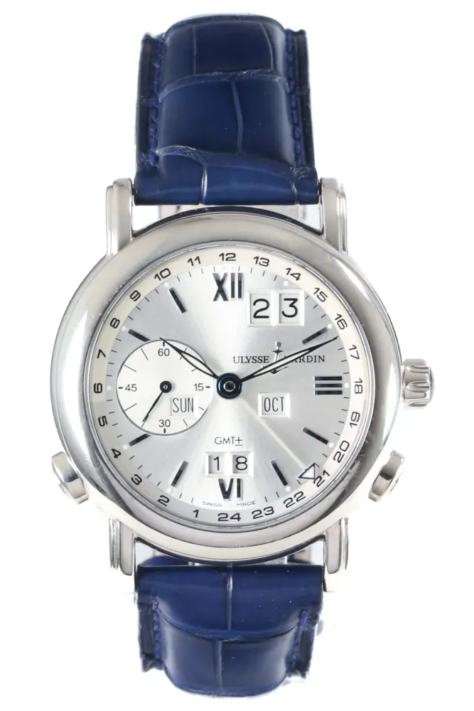 Ulysse Nardin GMT Perpetual 320-22 — 2005 — Very good in Silver Quarter Roman Numeral – Pre-owned watches
