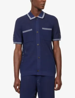 BELIER Andersson Open Stitch Knitted Resort Shirt detail 3
