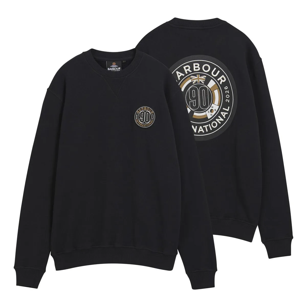 Barbour International Men's 90th Anniversary Cotton Long-Sleeve Graphic Sweatshirt