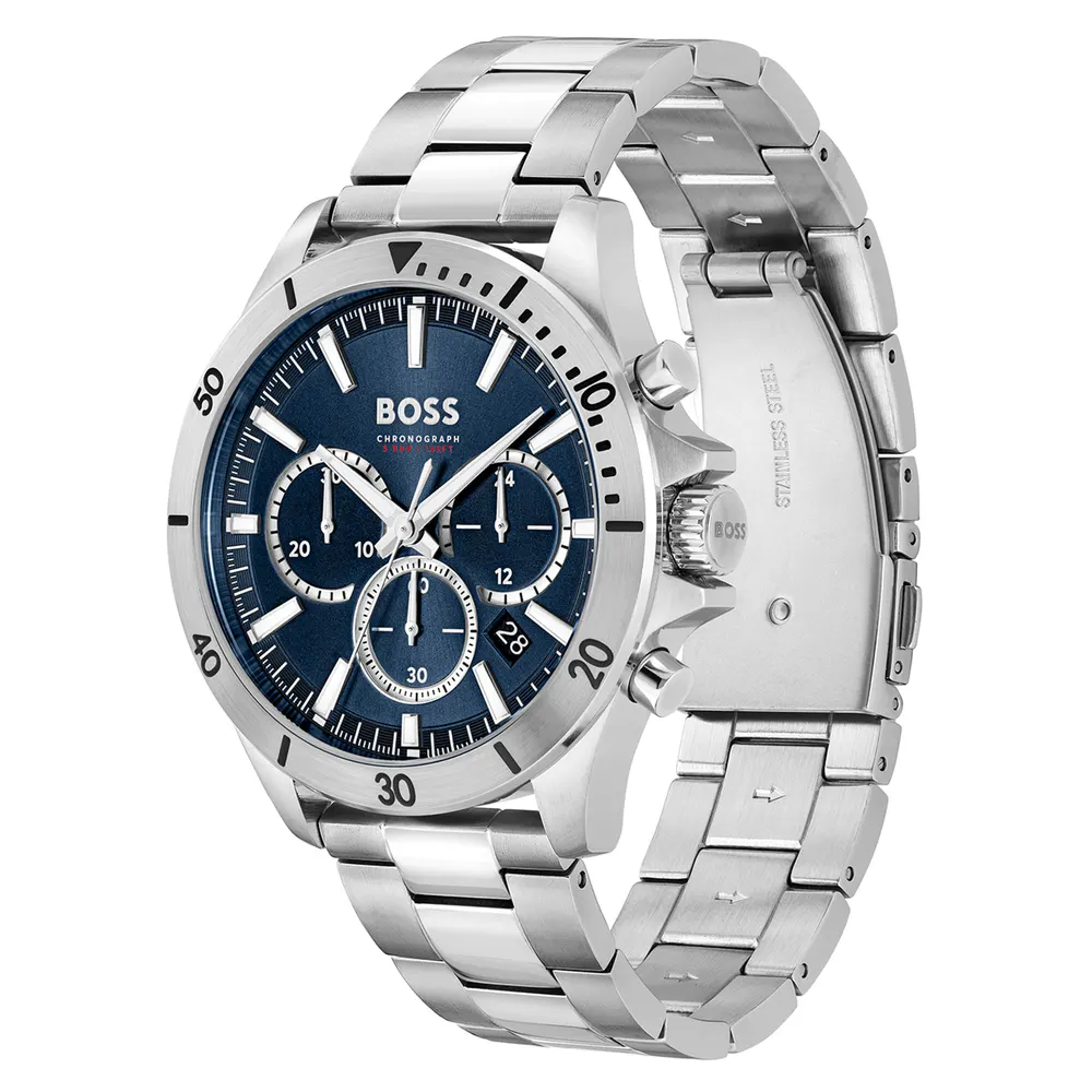 BOSS Troper Chronograph Quartz 44mm Mens Watch Blue in Blue, additional product view 2