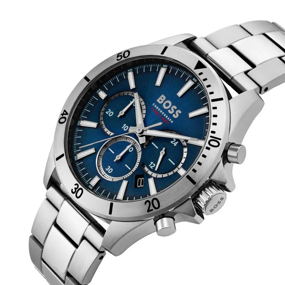 BOSS Troper Chronograph Quartz 44mm Mens Watch Blue in Blue, additional product view 3