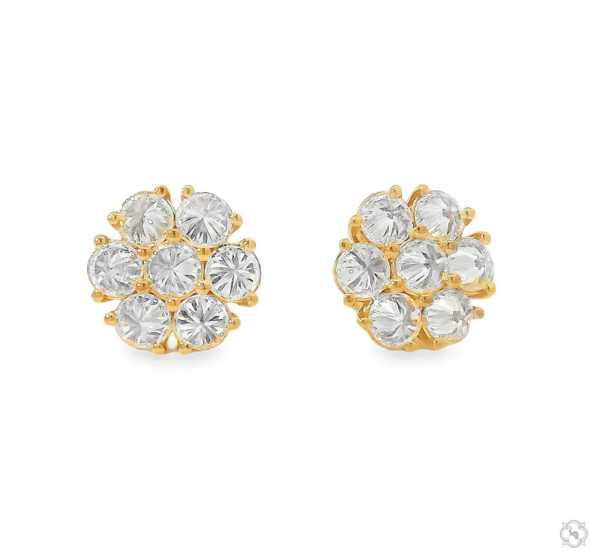 AHMED - MOON JEWELRY 15PT Upside Down Diamond Flower Earrings (Lab) 11 mm 70721 in Rose – Earrings