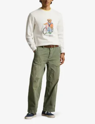 POLO RALPH LAUREN Bike Polo Bear Printed Cotton-Blend Sweatshirt detail 2